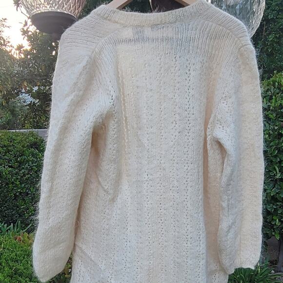 Vtg The Broadway Open Front Cardigan Sweater Made In Italy - Picture 4 of 6